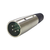 A Series 4 Pin XLR Male Cable Mount, Silver Pins, Nickel